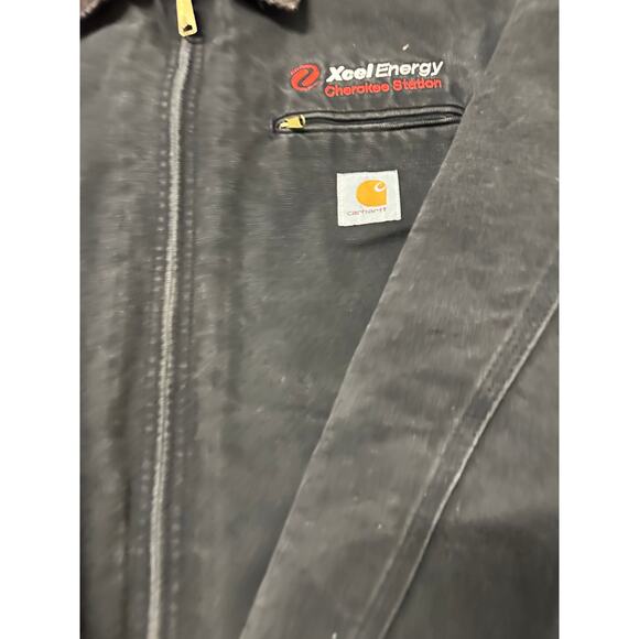 Vintage Carhartt J01 BLK Detroit Blanket Lined Jacket Size 48 Tall - Picture 3 of 13